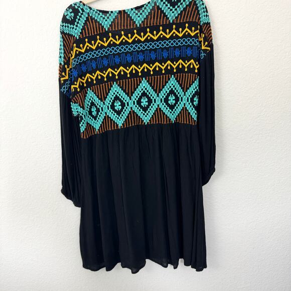 Ivy Jane Womens Mini Dress Size XS Embroidered Boho Festival Flowy Black - Picture 3 of 8